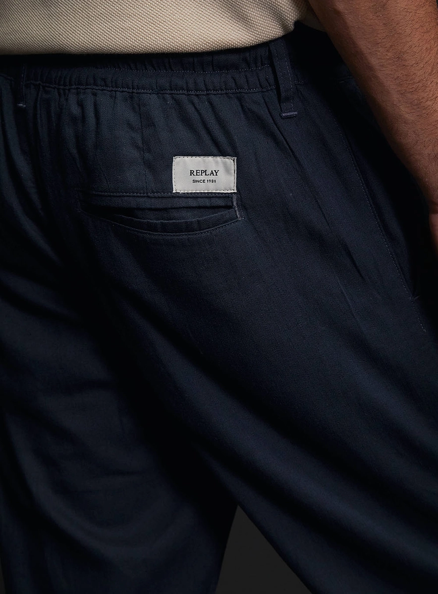 Calça Sarja Alfaiataria Masculina Chino Azul Caelum Lcecci