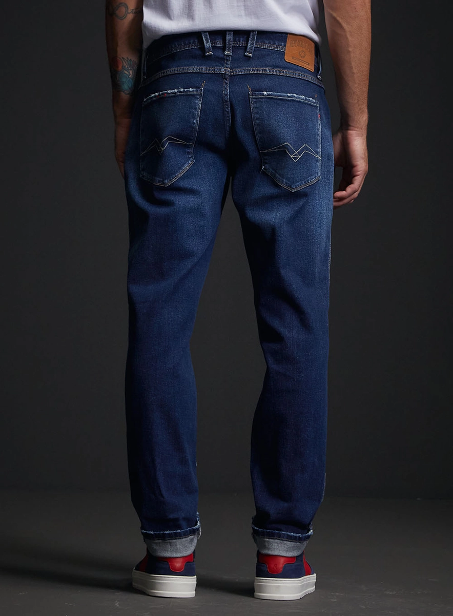Calça Jeans Masculina Anbass Skinny Índigo Replay