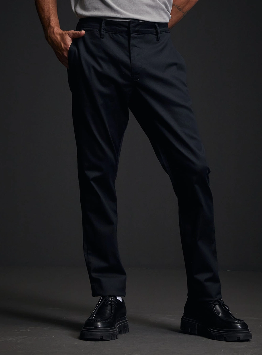 Calça Sarja Alfaiataria Chino Masculina Preto Replay
