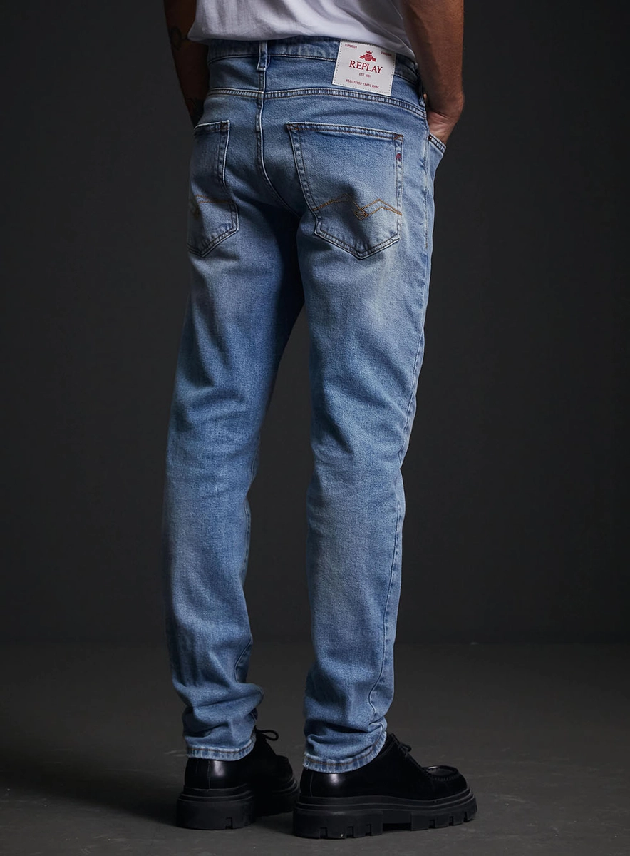 Calça Jeans Neaal Skinny Efeito Desbotado Índigo Replay