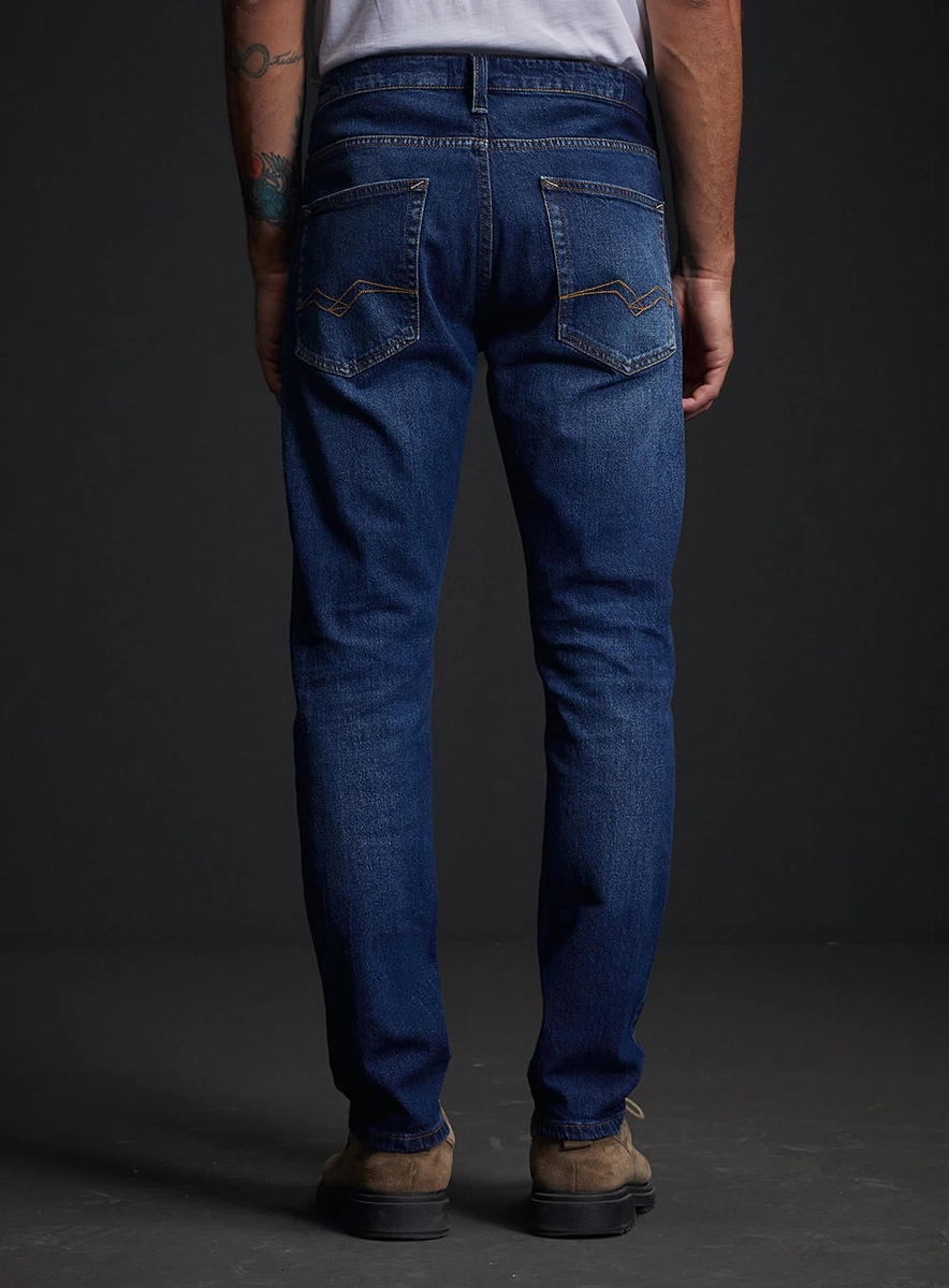 Calça Jeans Neaal Skinny Masculina Índigo Replay