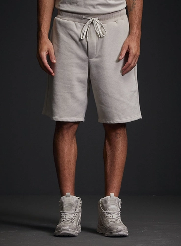 Bermuda Moletom Regular Masculina Cós Com Cordão