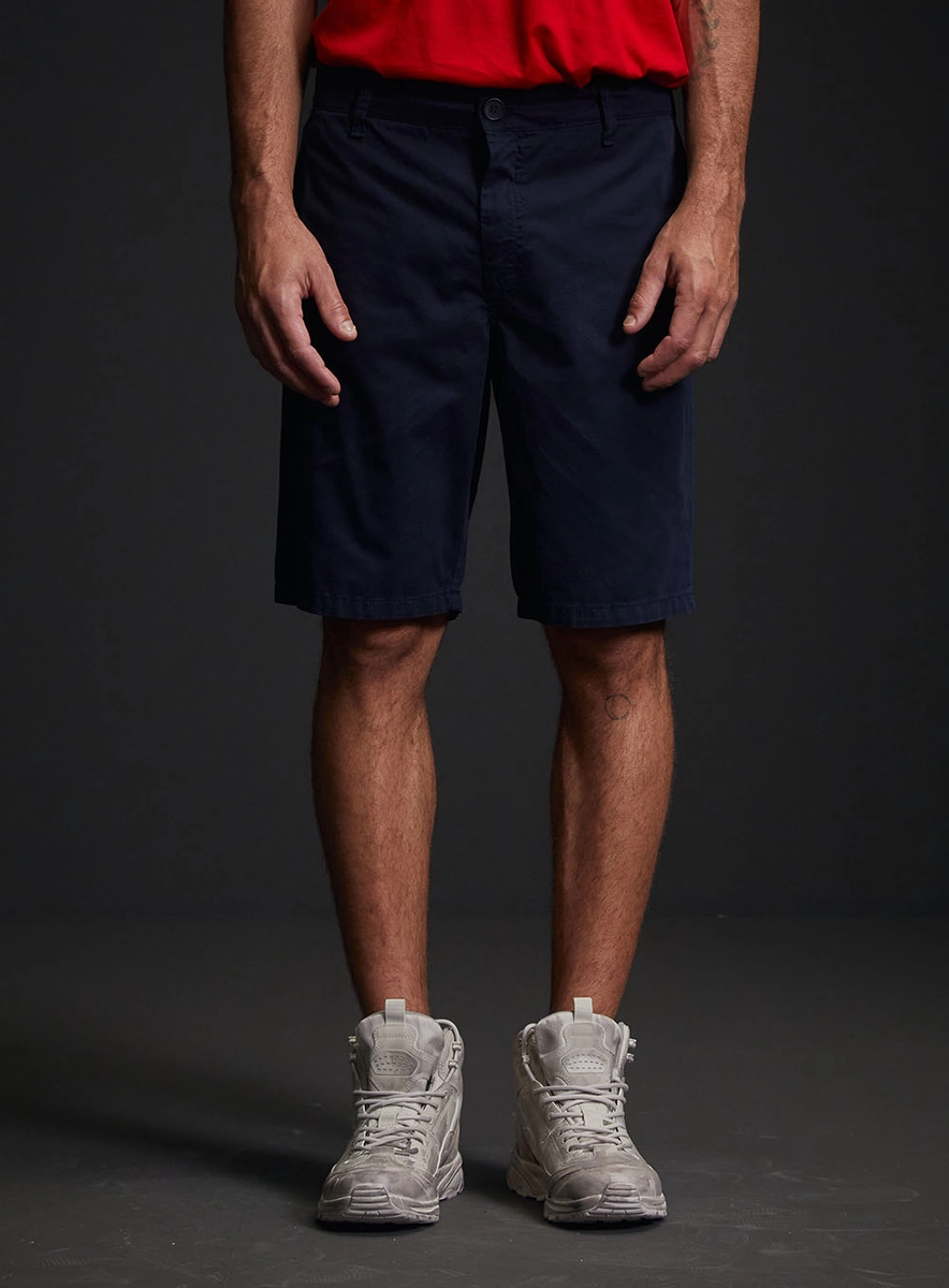 Bermuda Sarja Alfaiataria Chino Masculina Azul Caelum Replay