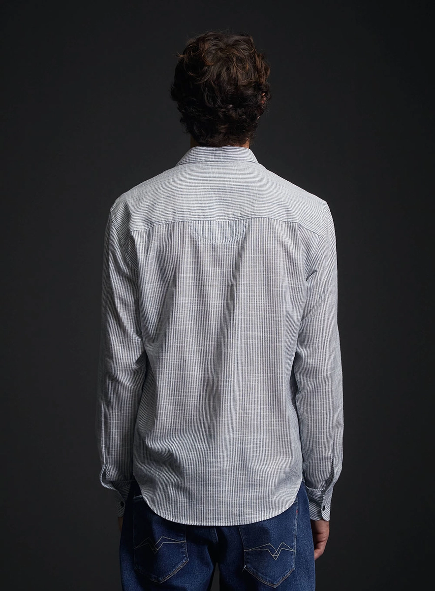 Camisa Masculina Regular Listrada Estampados Replay