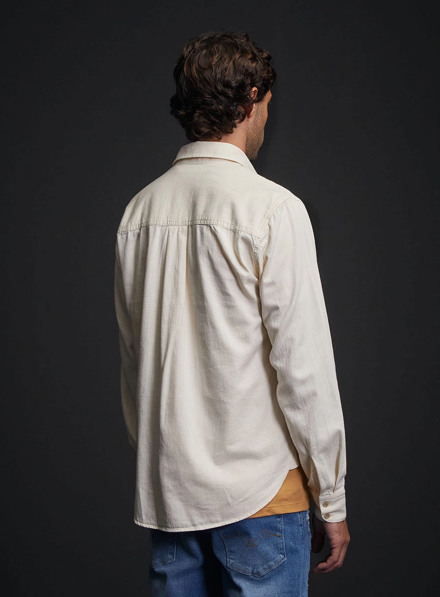 Camisa Masculina De Sarja Regular Off Shell Replay