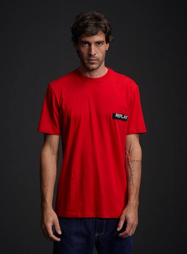 Camiseta Masculina Regular Básica Detalhe Frontal