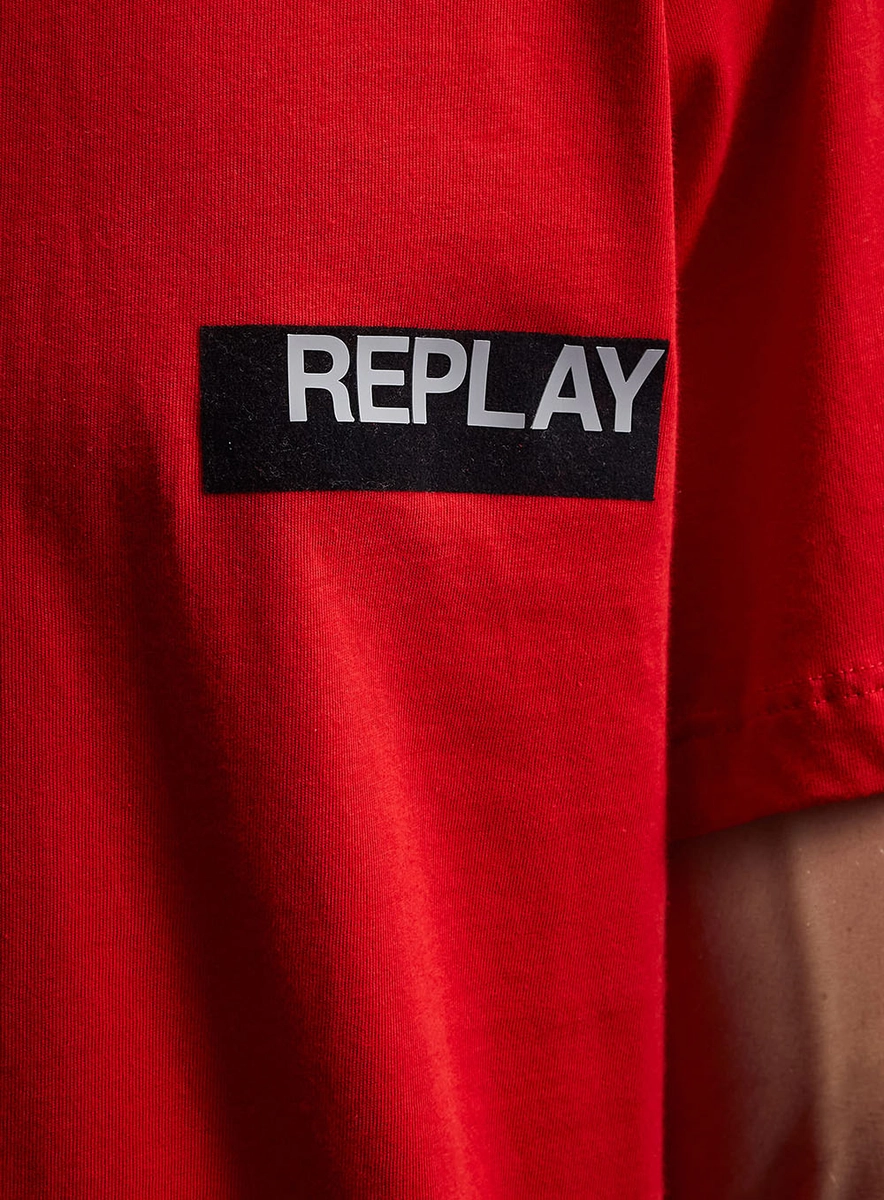 Camiseta Masculina Regular Básica Detalhe Frontal Vermelho Rojo Lcecci
