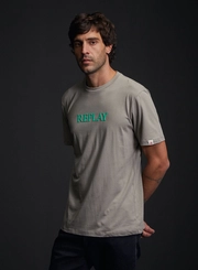 Camiseta Masculina Regular Com Logo Em Relevo