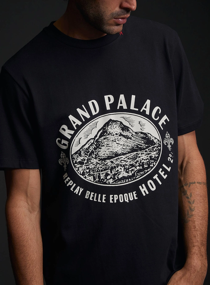 Camiseta Masculina Regular Com Estampa Preto Lcecci