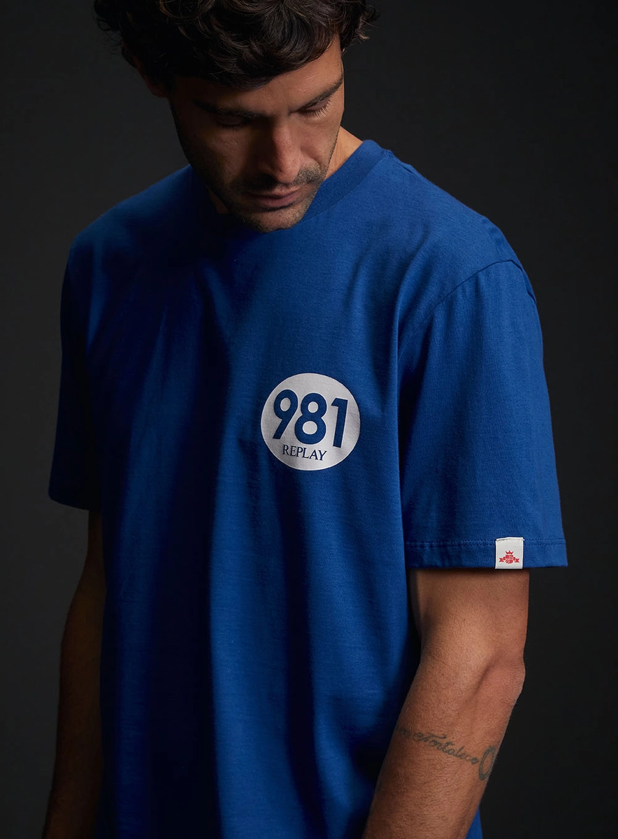 Camiseta Masculina Regular Com Estampa 981 Azul Lcecci