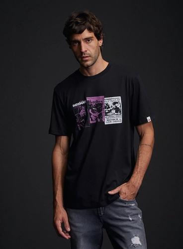 Camiseta Masculina Regular Estampada