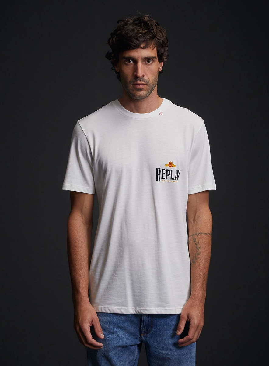 Camiseta Masculina Regular Estampada Off Shell Replay
