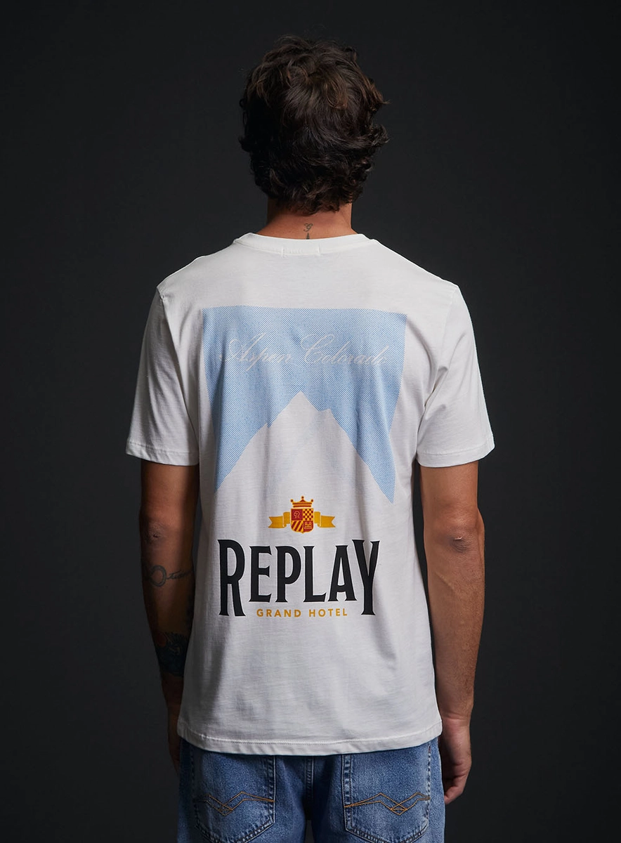 Camiseta Masculina Regular Estampada Off Shell Replay