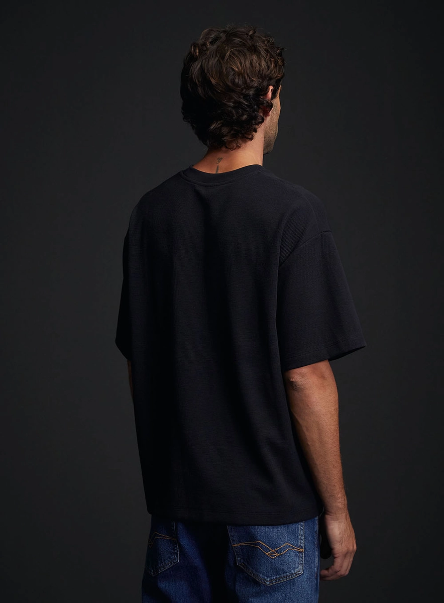 Camiseta Masculina Over Basic Preto Lcecci