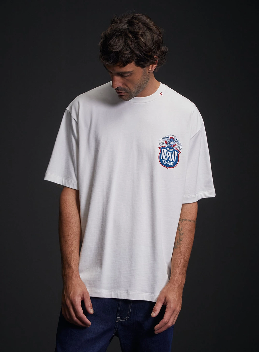 Camiseta Masculina Over Estampada Off Shell Replay