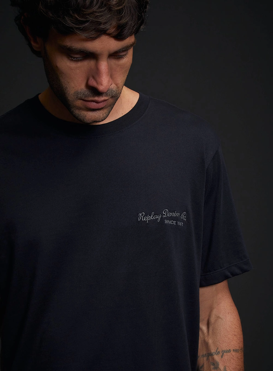 Camiseta Masculina Regular Básica Preto Lcecci