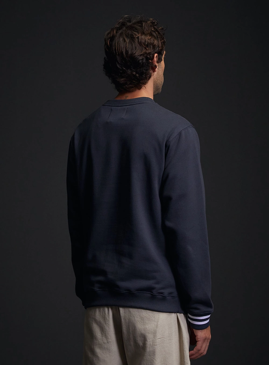 Blusão Moletom Masculina Regular Com Bordado Azul Caelum Lcecci