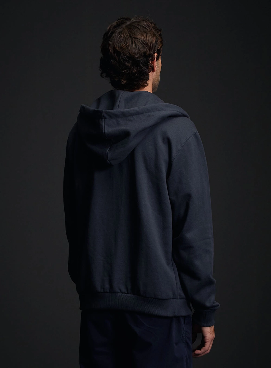 Jaqueta Moletom Masculina Com Capuz E Bolso Azul Caelum Replay