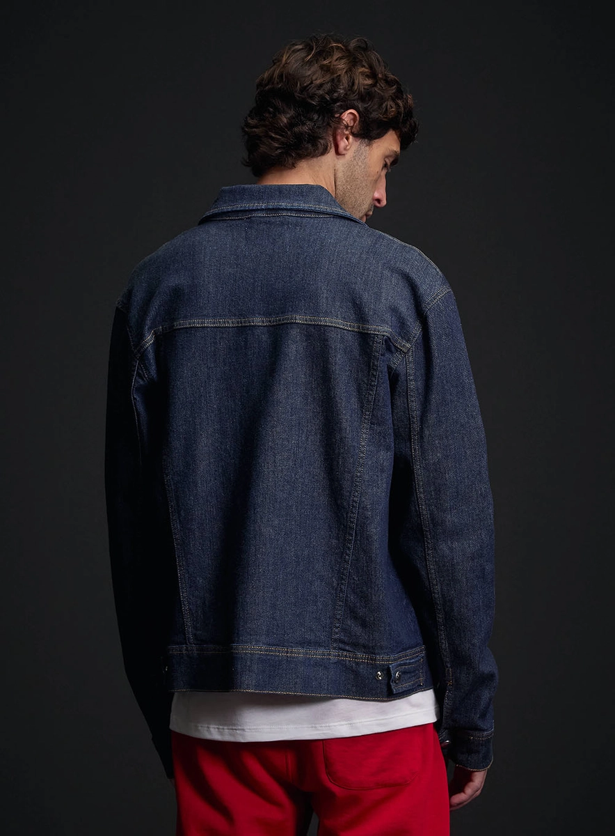 Jaquete Jeans Masculina Trucker Com Bolsos Índigo Replay