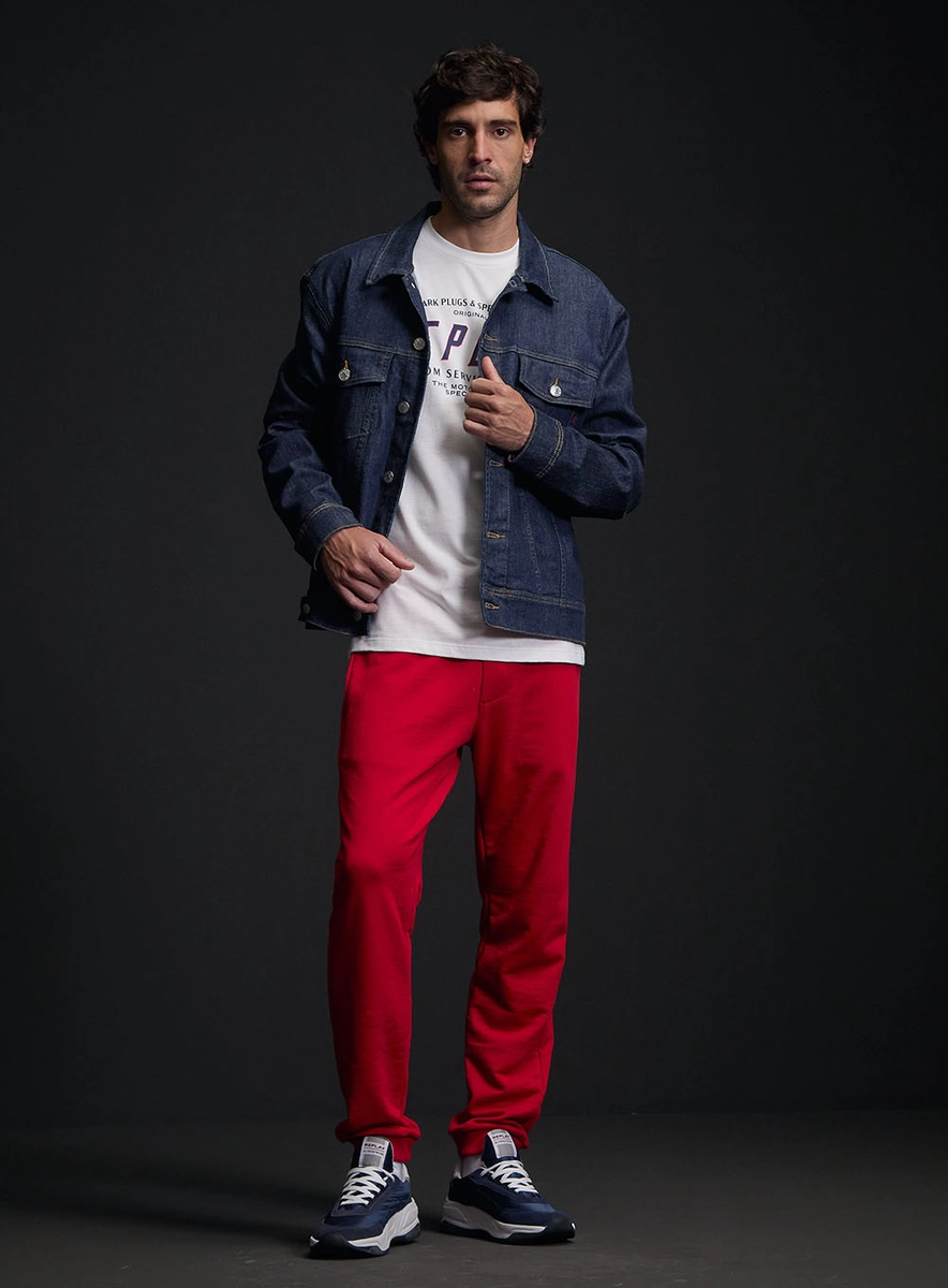 Jaquete Jeans Masculina Trucker Com Bolsos Índigo Lcecci