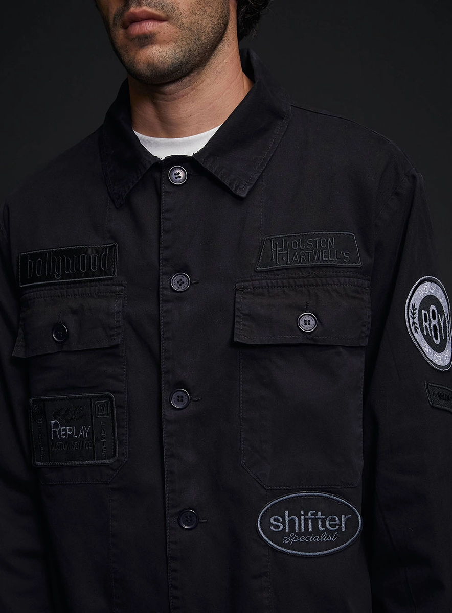 Jaqueta De Sarja Masculina Parka Preto Lcecci