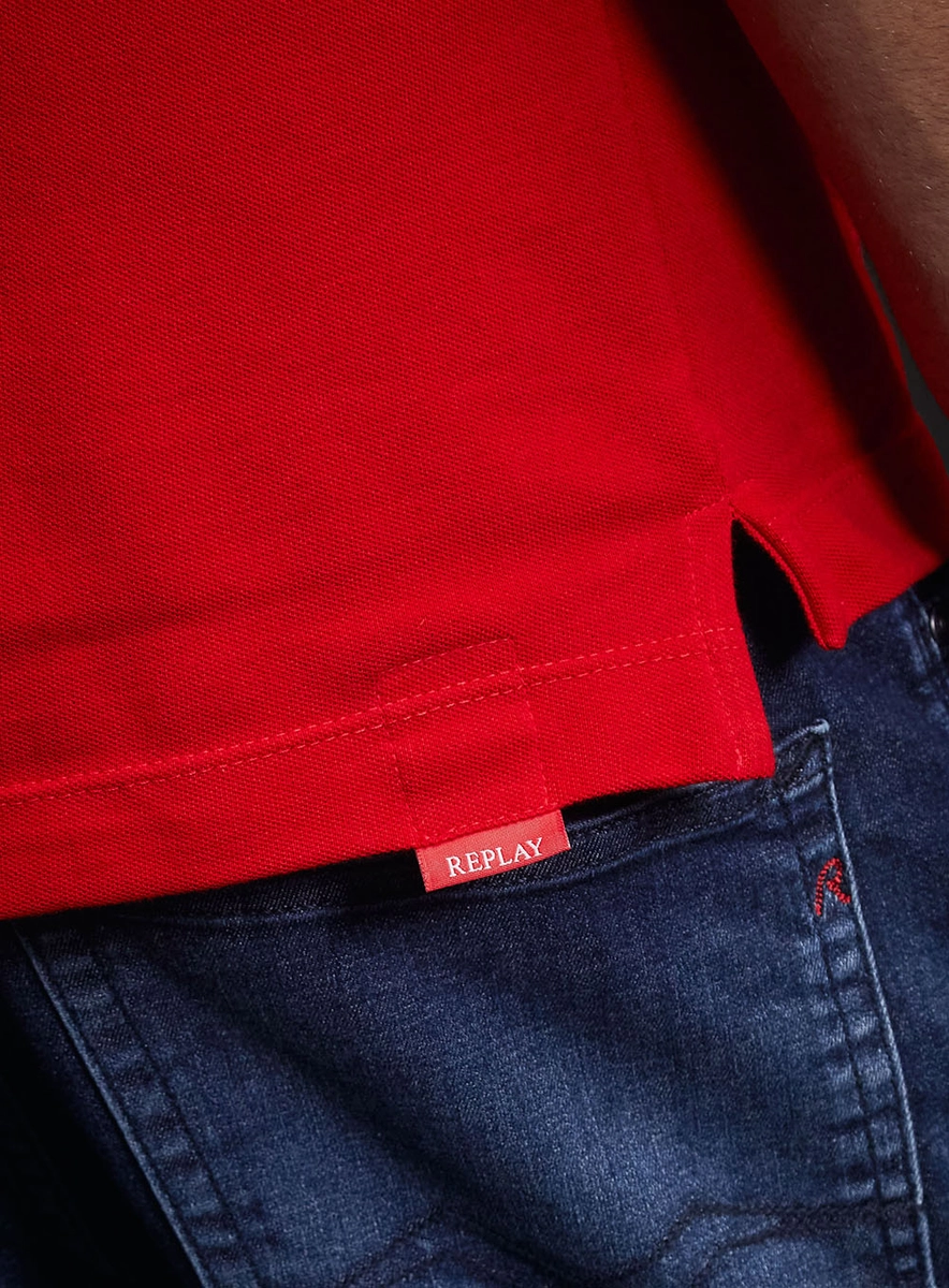 Polo Masculina Regular Fit Com Peitilho Embutido Vermelho Rojo Lcecci