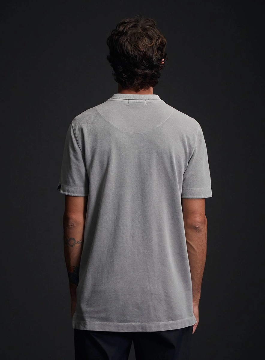 Polo Regular Fit Masculina Bege Replay