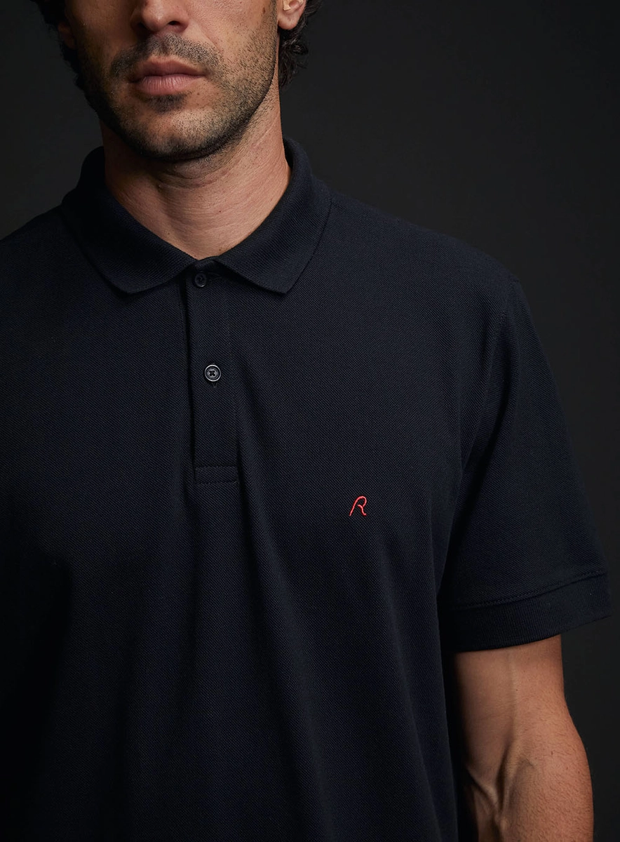 Polo Masculina Regular Fit Preto Lcecci
