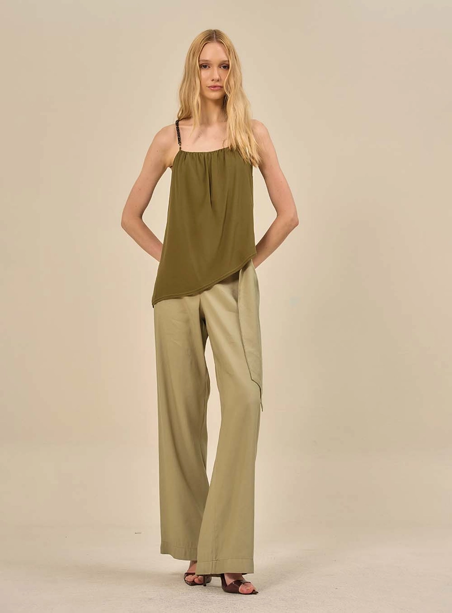Blusa Feminina De Alças Finas Verde Souisy