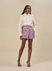 Short Alfaiataria Estampado Animal Print