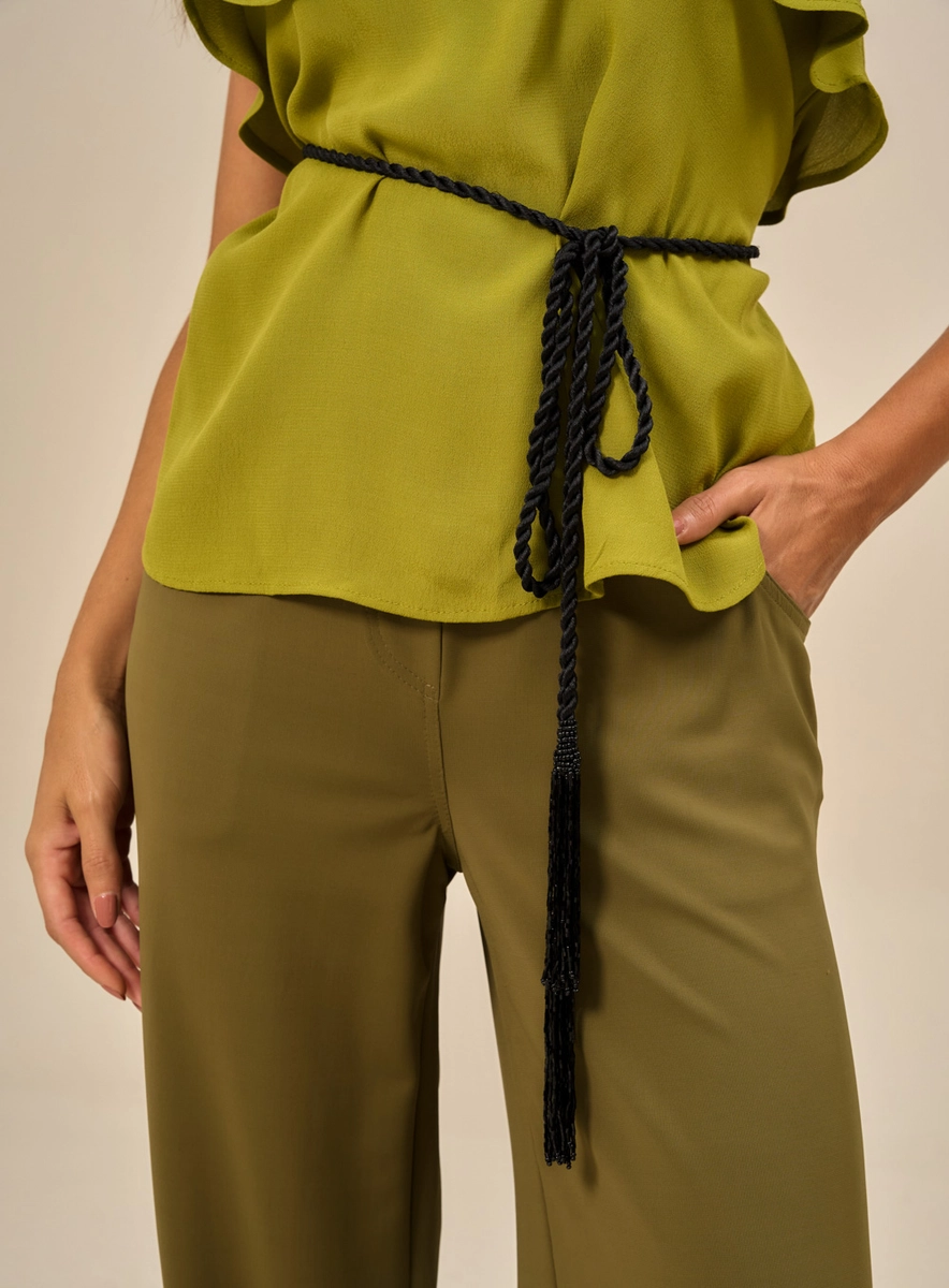 Blusa Feminina Tomara Que Caia Com Amarração Verde Souisy