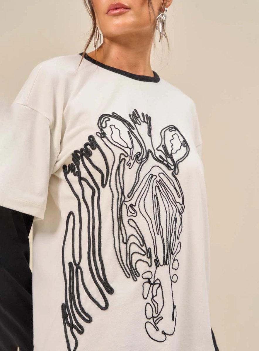 Blusa Bordada Off Shell Souisy