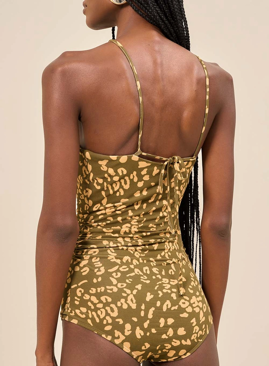 Body Estampado Com Um Ombro Só Estampados Souisy