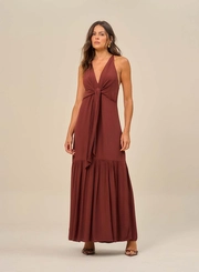 Vestido Longo Frente Única