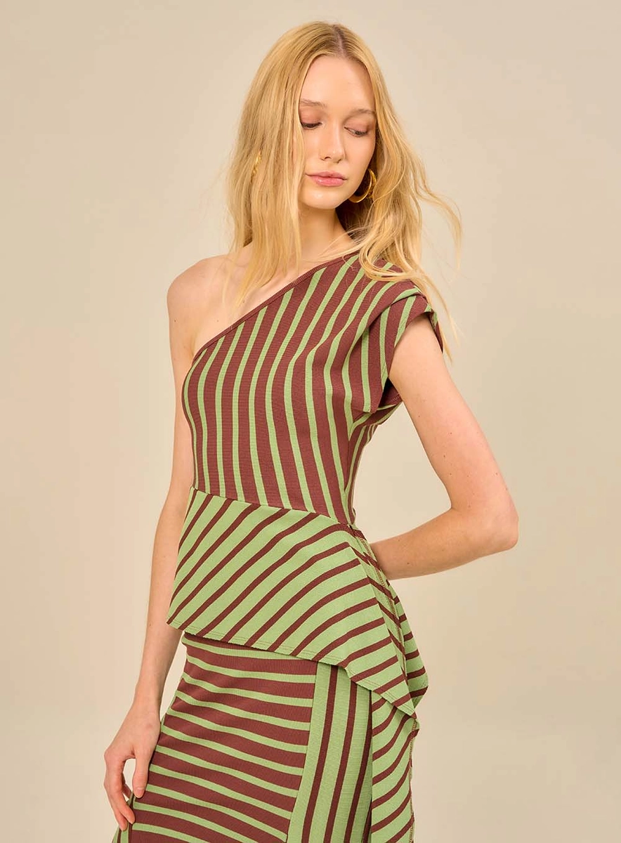 Blusa Assimétrica Com Sobreposição Estampados Souisy