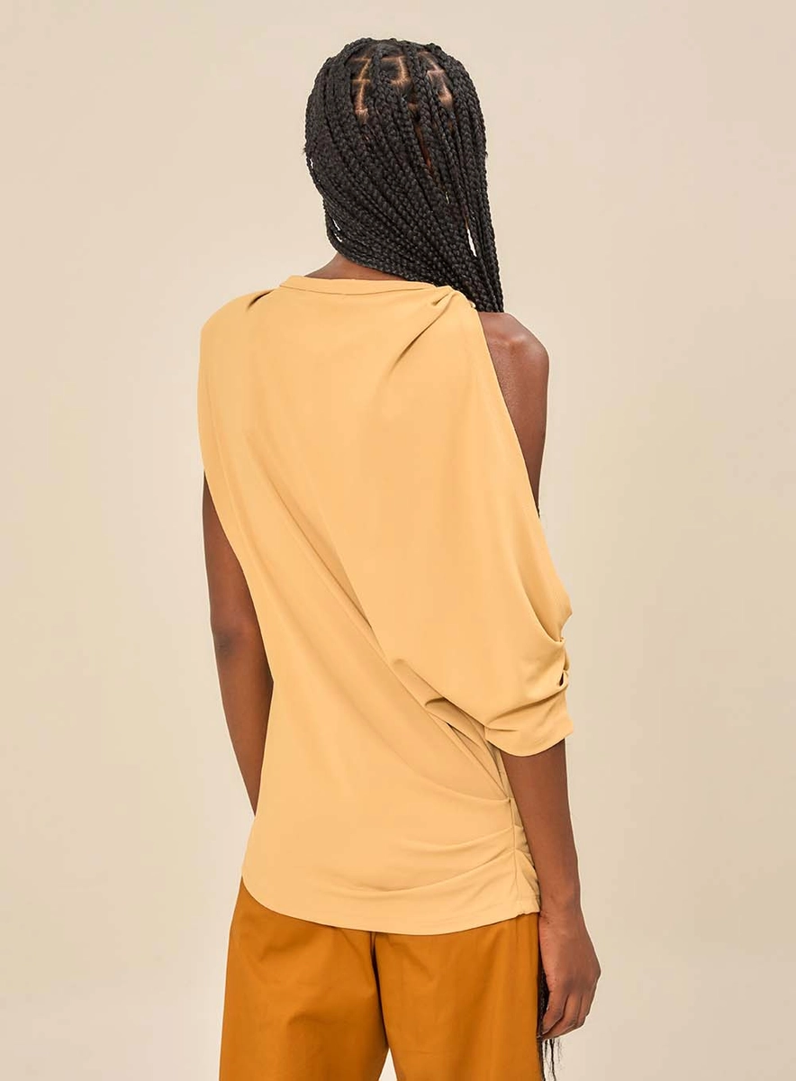 Blusa Feminina Com Manga Aberta Bege Souisy