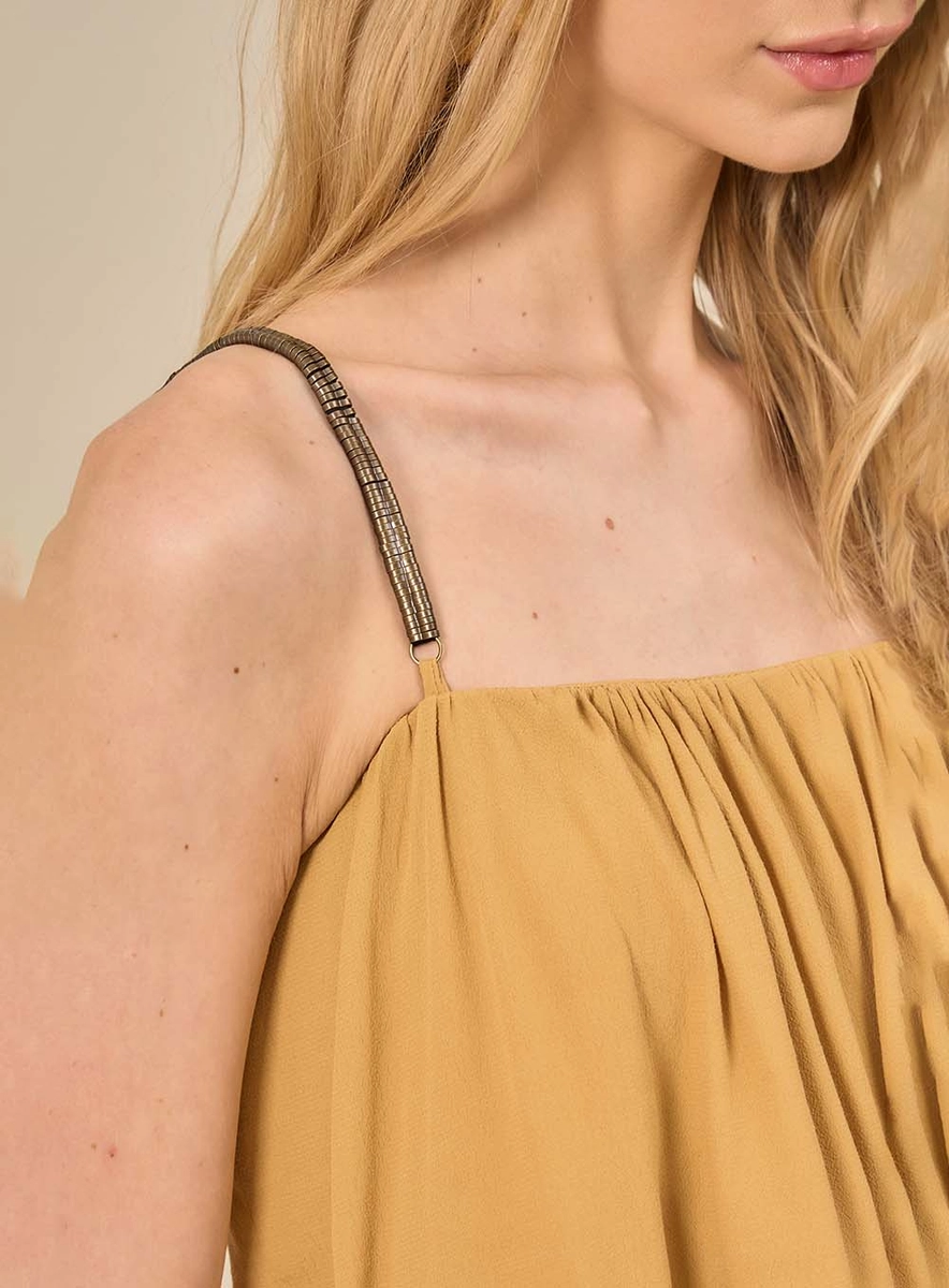 Top Em Camadas Com Alças Finas Bege Souisy