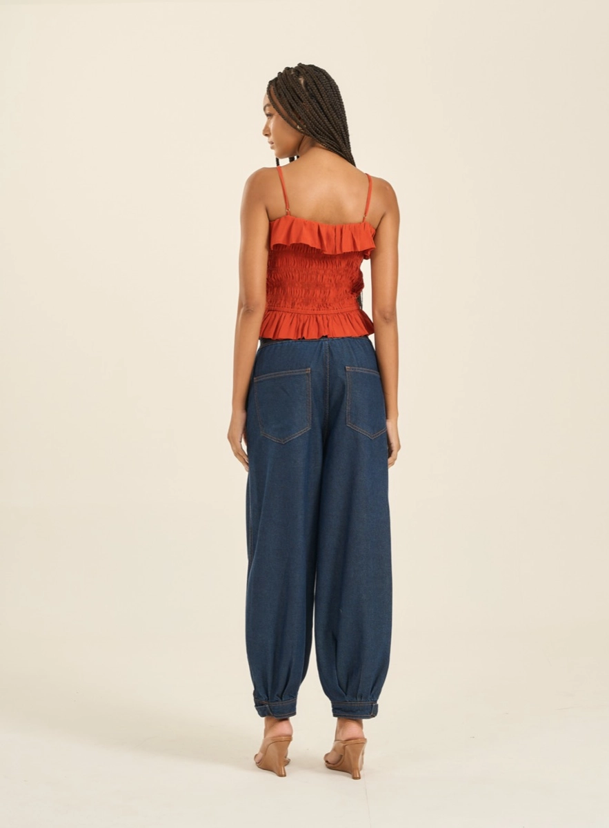 Calça Jeans Feminina Saruel Basic Comfort Índigo Souisy