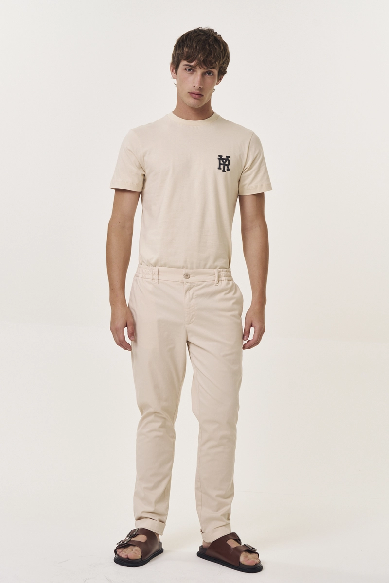 Calça Sarja Masculina Chino Bege Replay