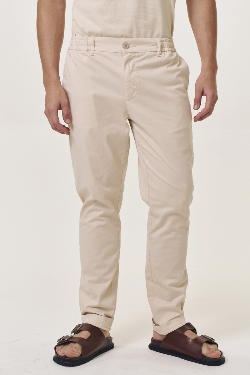 Calça Sarja Masculina Chino Bege Replay