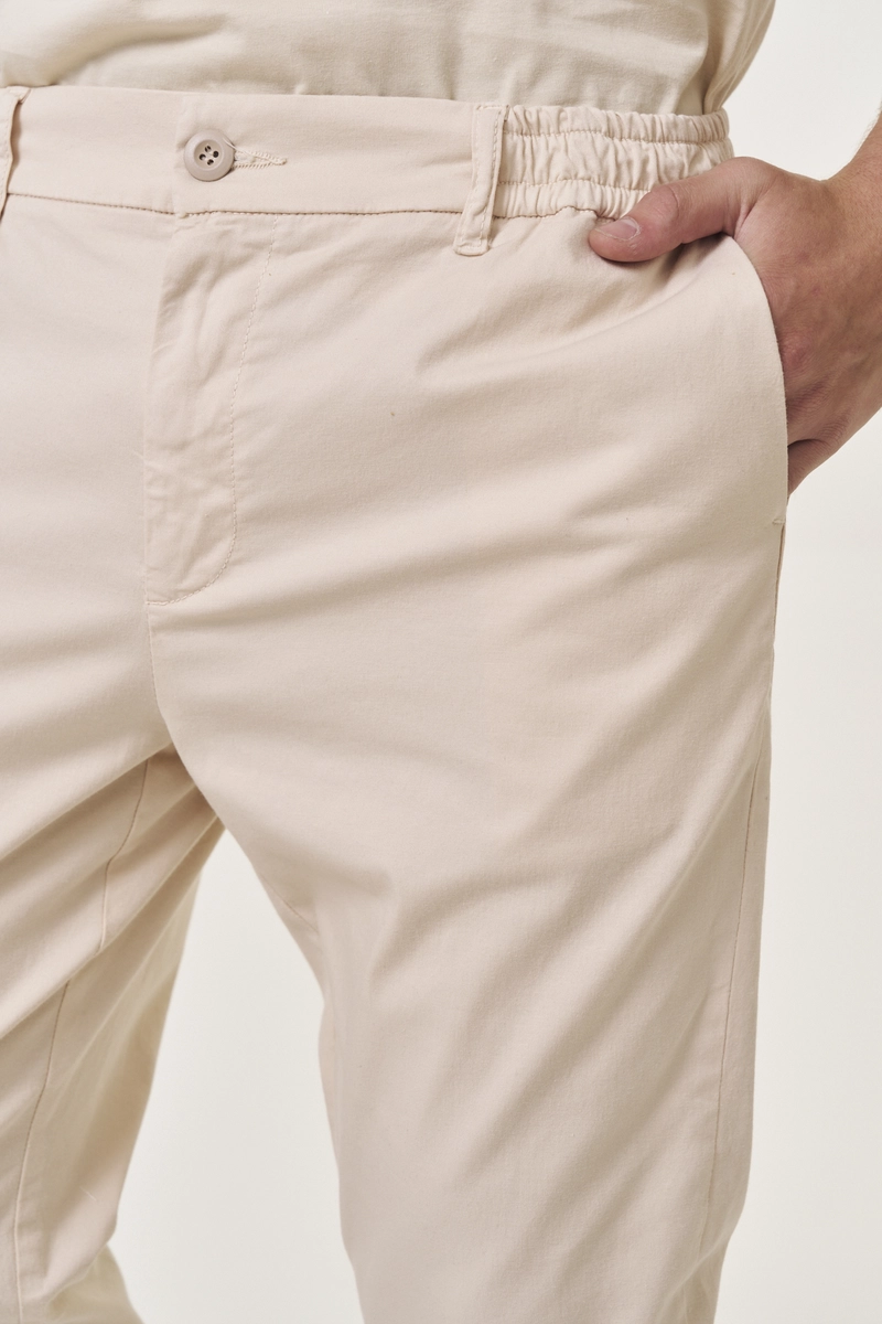Calça Sarja Masculina Chino Bege Lcecci