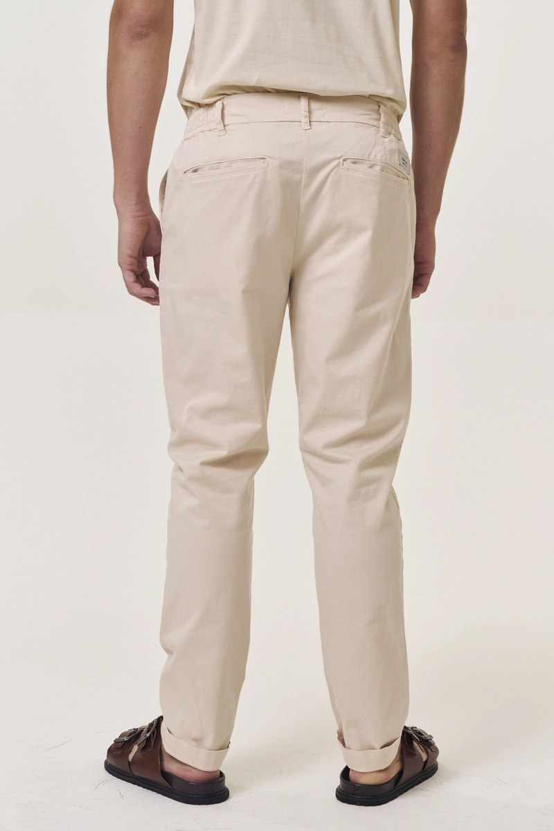 Calça Sarja Masculina Chino Bege Lcecci
