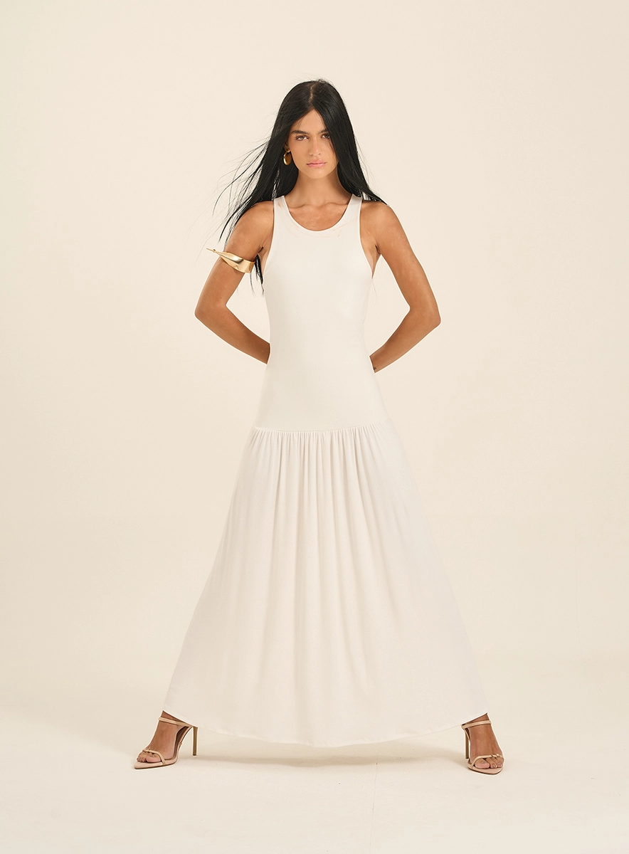 Vestido Feminino Fluido - Basic Comfort Off Shell Souisy