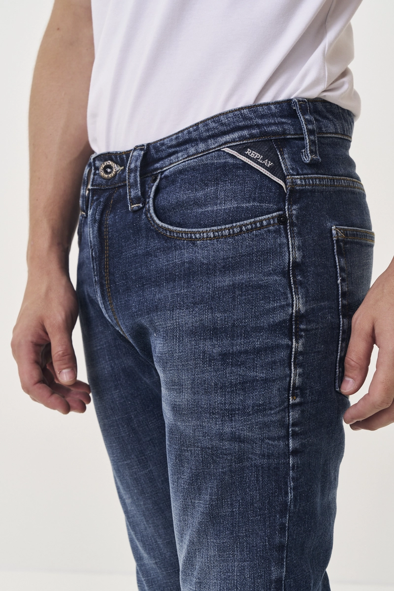 Calça Jeans Masculina Neaal Skinny Cintura Média Índigo Lcecci