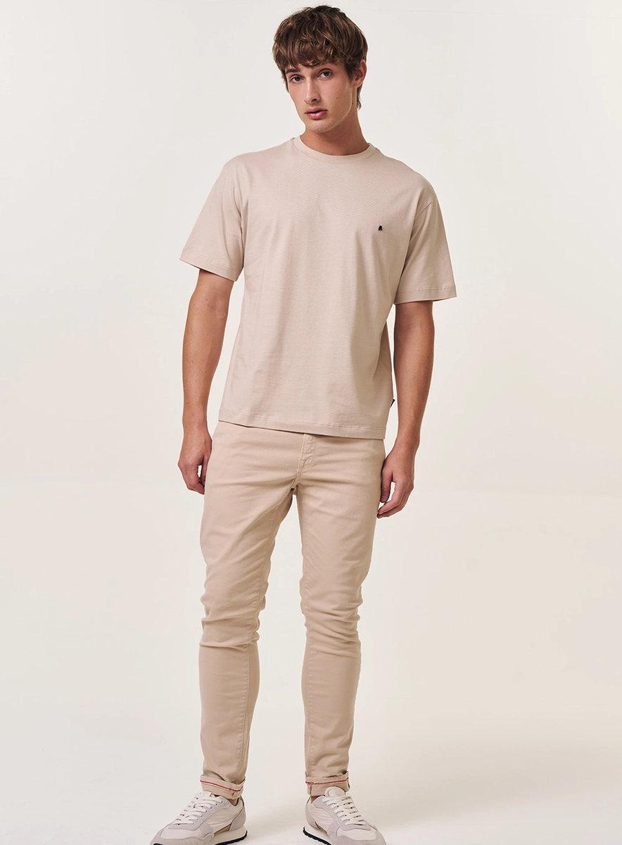 Calça Sarja Masculina Neaal Skinny Bege Replay