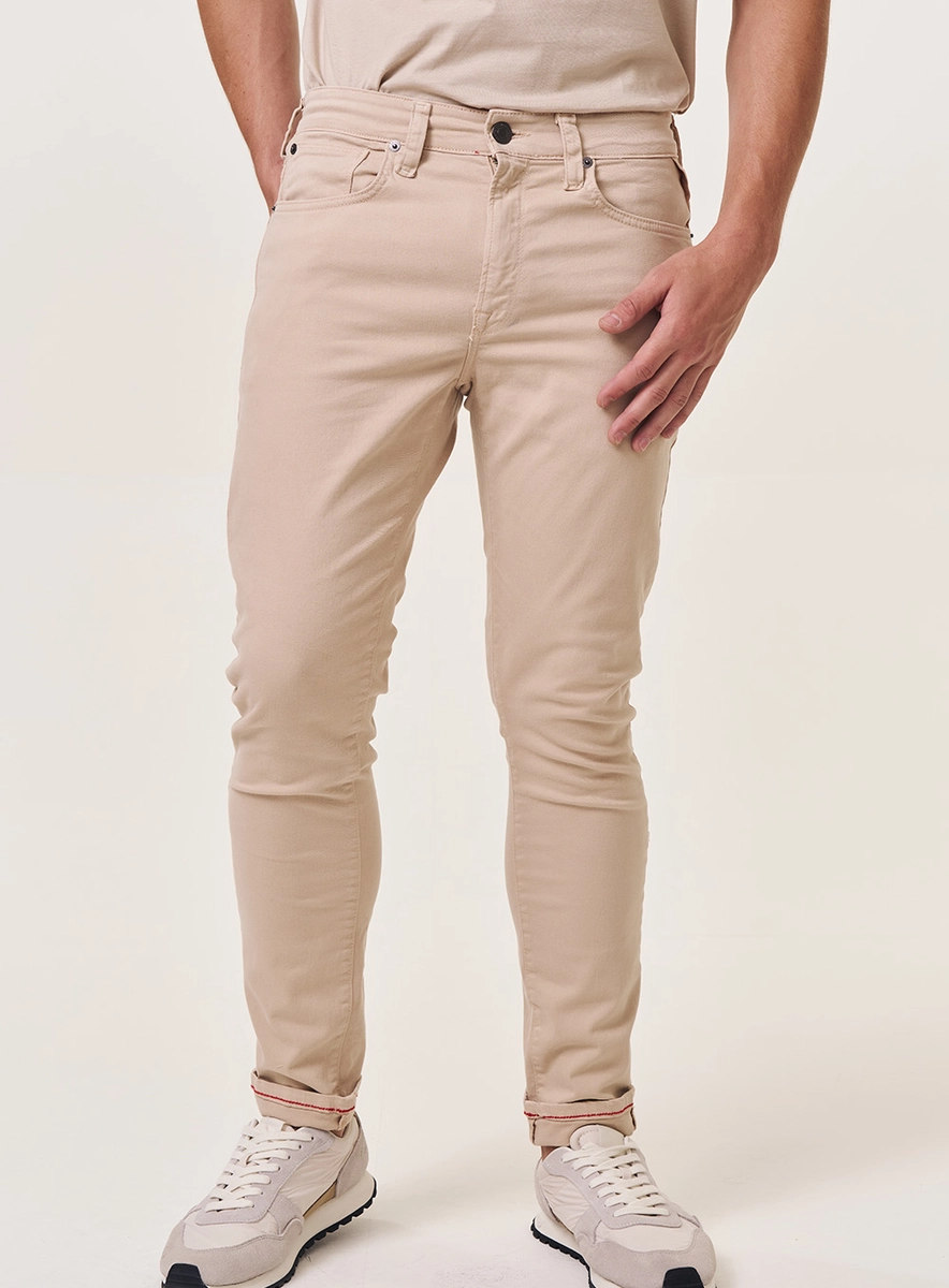 Calça Sarja Masculina Neaal Skinny Bege Replay