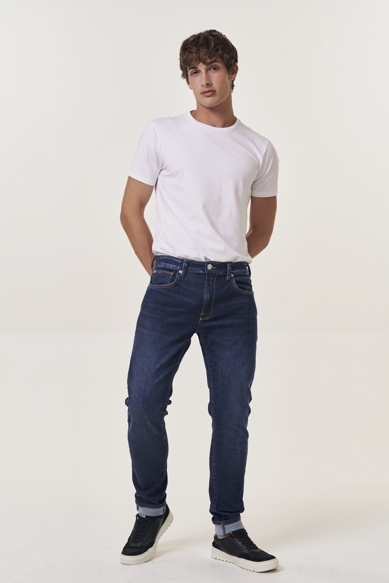 Calça Jeans Masculina Neaal Skinny Replay Escura Índigo Lcecci
