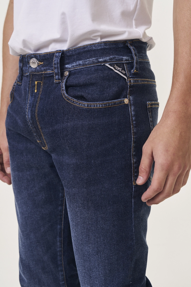 Calça Jeans Masculina Neaal Skinny Replay Escura Índigo Lcecci