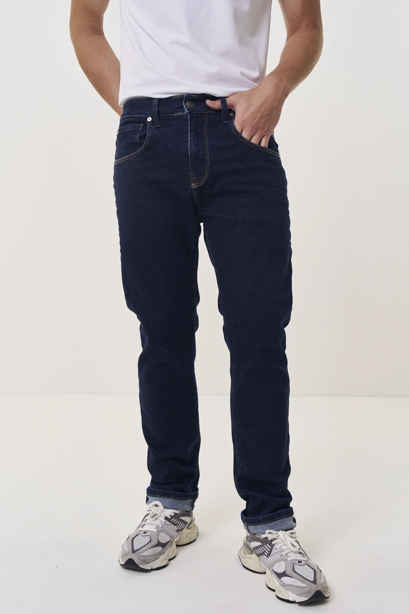 Calça Jeans Masculina Aideen Straight Comfort Índigo Lcecci