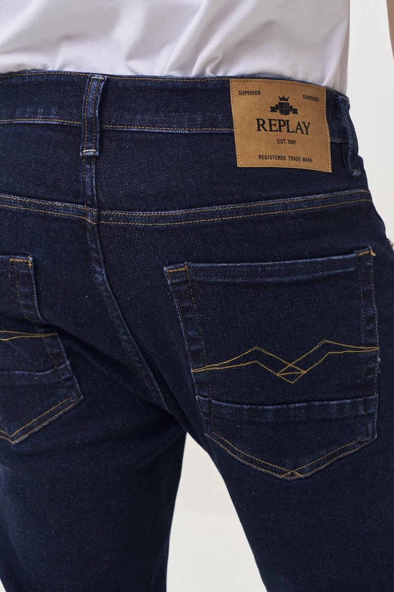Calça Jeans Masculina Aideen Straight Comfort Índigo Lcecci